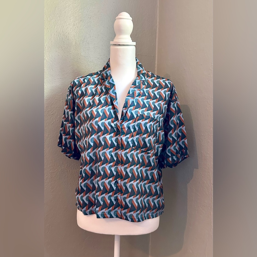 Prana Stylish Geometric Patterned Shirt